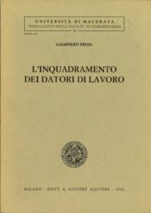 L'inquadramento dei datori di lavoro - Giuffrè - 1992